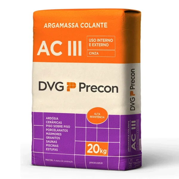 ARGAMASSA AC3 PRECON 20 KG CINZA