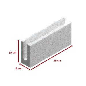 BLOCO CANALETA 09X19X39